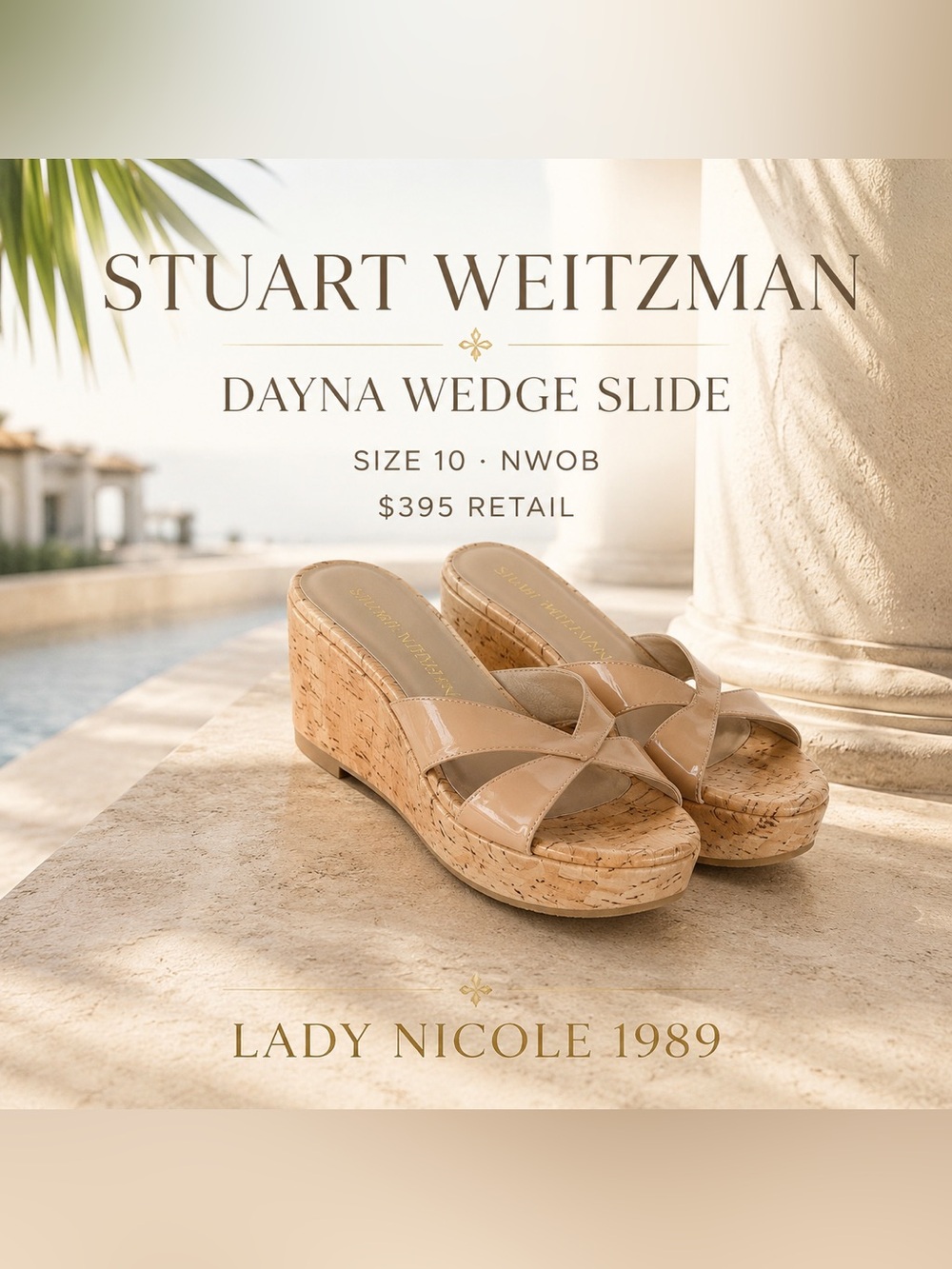 Stuart Weitzman Dayna Adobe Wedges 10 NWOB